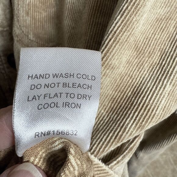 Bibi Corduroy Shacket Tan Pockets Distressed Women's Size XL Style IP4500-01 - Picture 12 of 16